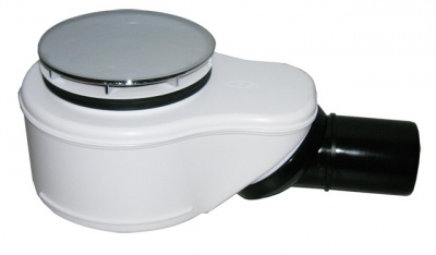 Syfon brodzikowy z regulowanym przegubowo odpływem do brodzików z otworem 90 mm