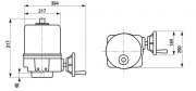 Siłownik obrotowy ,230V AC ,400Nm ,3 punktowy Siłownik SY4-230-3-T
