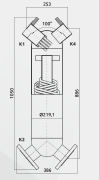 Wymiennik JAD X K 9.88.08.65 ( stal – 321, kołnierze stal nierdzewna, pasywowany, wężownica karbowana )