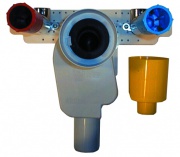  HL Hutterer & Lechner Syfon umywalkowy podtynkowy , zestaw montażowy składający się z HL134.0/40, HL44, 2 kolan kątowych i HL42