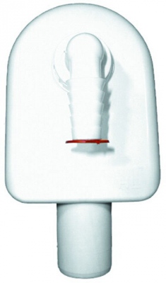 Syfon natynkowy DN40, do pralki lub zmywarki  3/4' HL19, biały.
