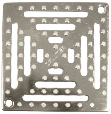 Kratka ściekowa ze stali szlachetnej (V4A) 138x138mm przykręcana, antypoślizgowa