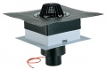 Wpust dachu płaskiego DrainBox DN110 z przyspawanym płaszczem bitumicznym d 500 mmi podgrzewem (10-30W/230V)