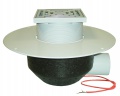 Wpust dachowy DN110 poziomy z kołnierzem PVC podgrzewany (10-30W/230V). Z kratką nierdzewną 148x148mm